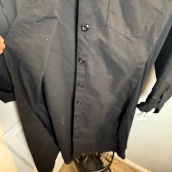 Black Button-Up Shirt Dress - Picture 4 of 10